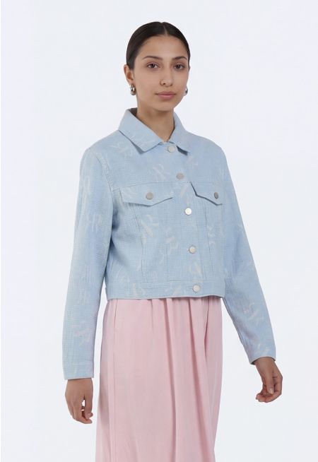 Jacquard Lurex Denim Jacket