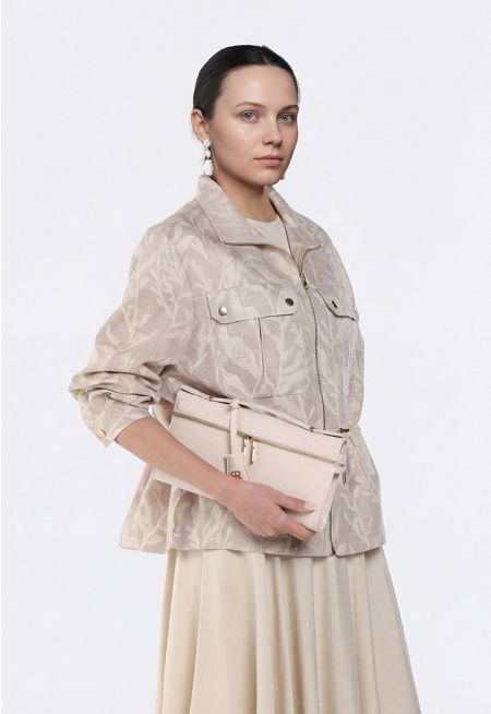 Leaf-Jacquard Lurex Jacket