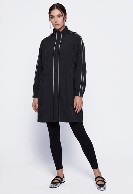 Drawstring Waist Track Jacket