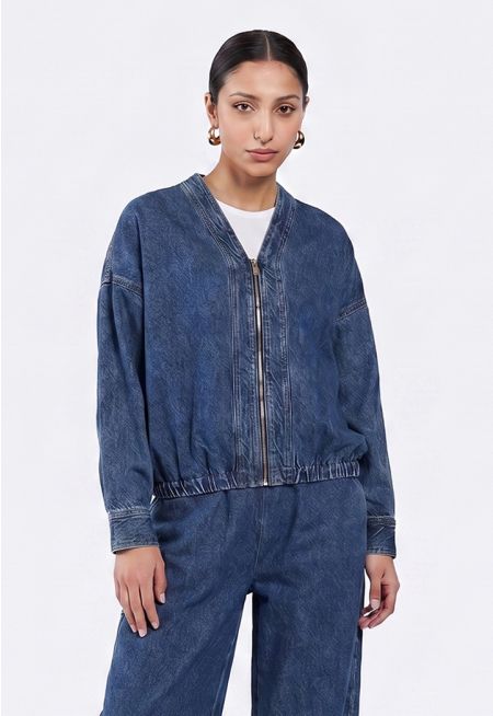 Denim Bomber Jacket