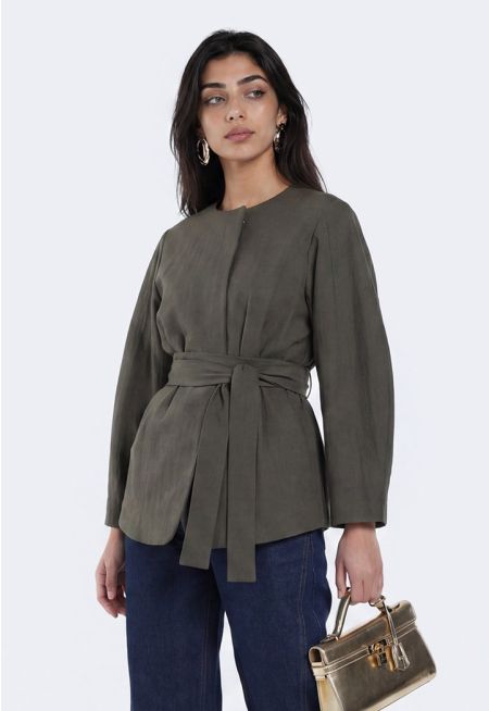 Tailored Belted Jacket