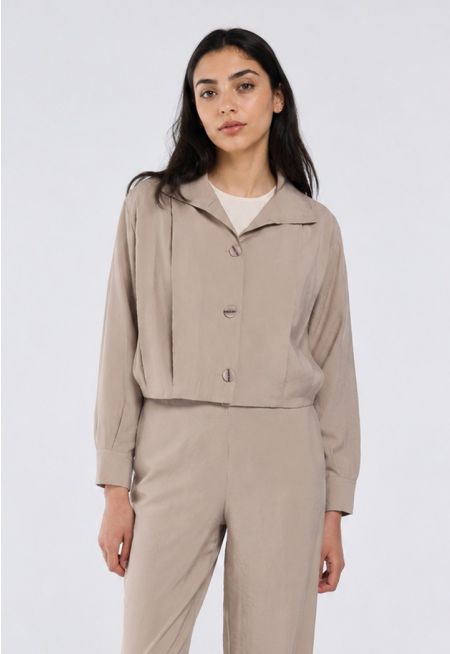 Pleated Crinkle Jacket