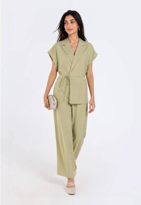 High Waist Barrel Trousers