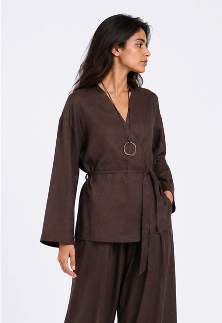 Wrap Linen Kimono