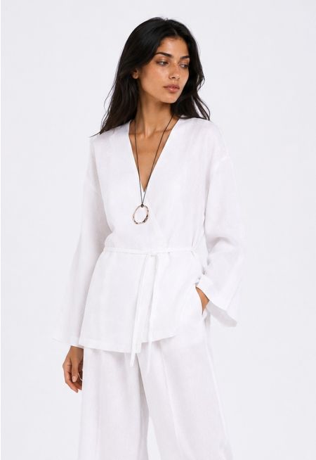 Wrap Linen Kimono