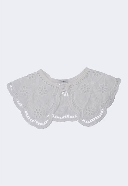 Schiffli Detachable Round Collar 