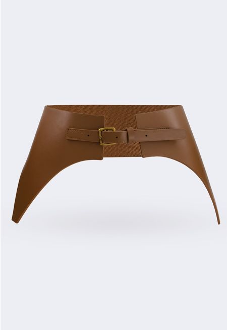 Wide PU Leather Belt