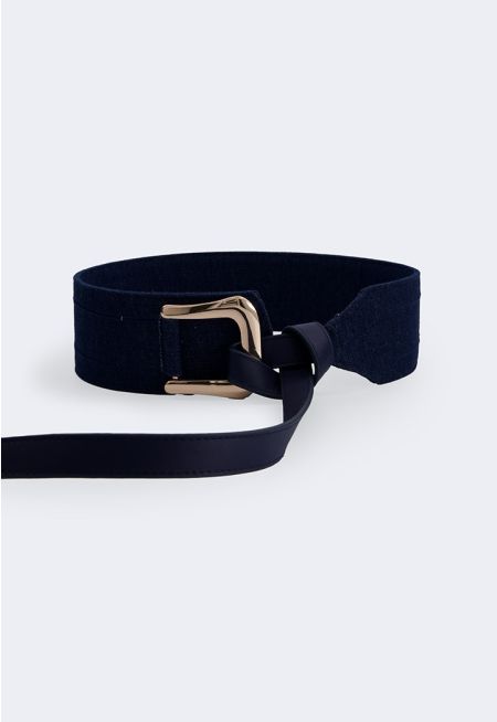 Solid Denim Belt 