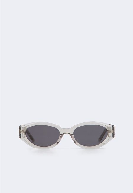 Transparent Solid Lens Sunglasses