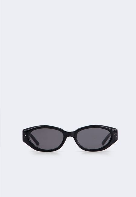 Transparent Solid Lens Sunglasses