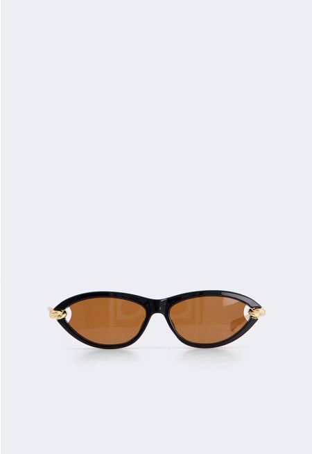 Solid Cat Eye Frame Sunglasses