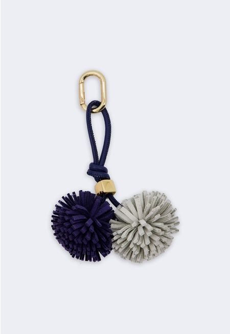 Contrast Pom Pom Bag Charm