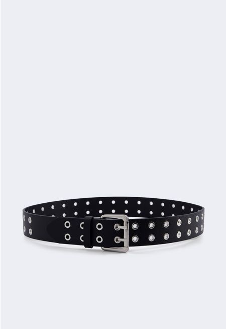 Studded PU Leather Belt