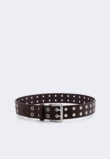 Studded PU Leather Belt