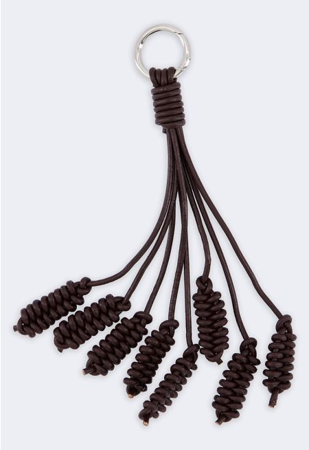 Leather Tassel Bag Charm