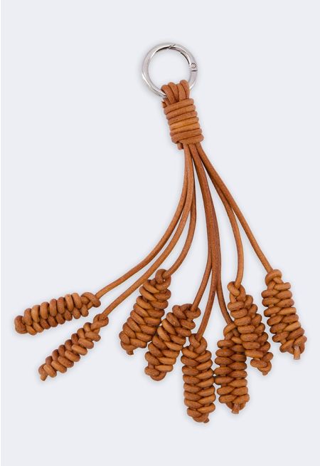 Leather Tassel Bag Charm