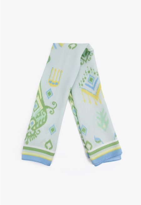 Exotic Vibrant Printed Scarf