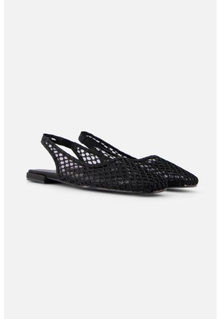 Mesh Slingback Flats