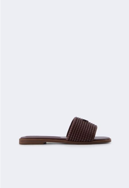 Solid PU Leather Flats