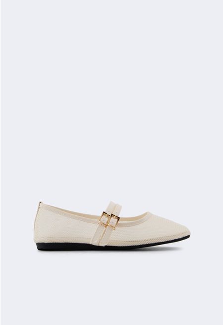 Mesh Double Strap Flats