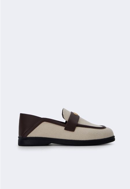 Round Toe Woven Knit Loafer