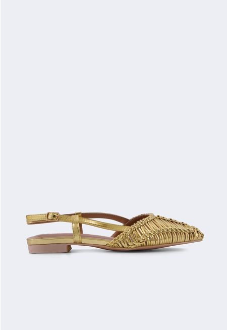 Pointed Toe Metallic Flats
