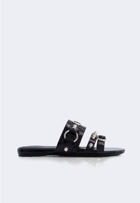 Solid Metal Details Glossy Flats