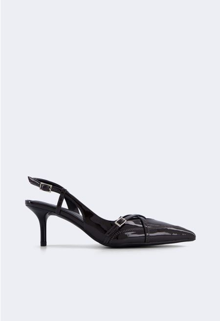 Glossy Pointed Toe Heels