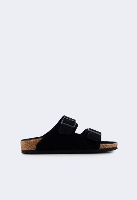 Solid Double Buckle Sandals