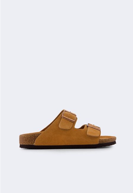 Solid Double Buckle Sandals