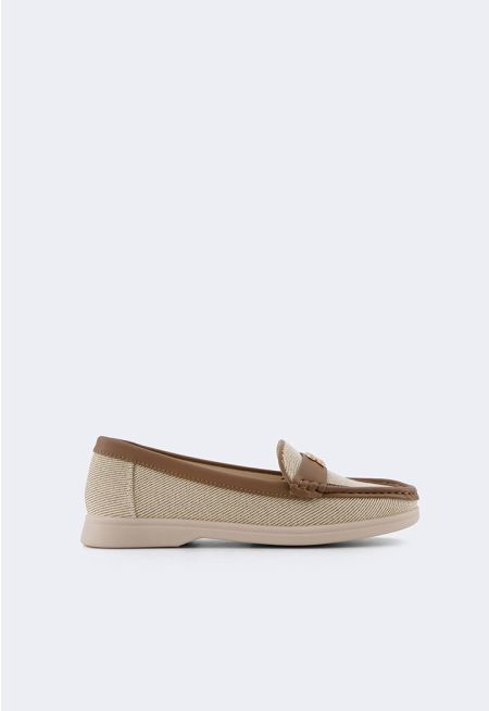 Monogram Charm Canvas Loafers