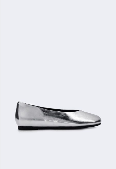 Metallic Flat Ballerinas
