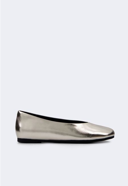 Metallic Flat Ballerinas