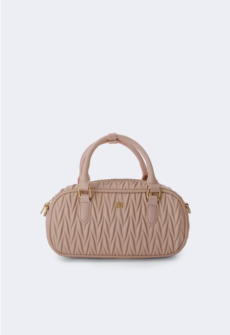 Textured Oval Handbag