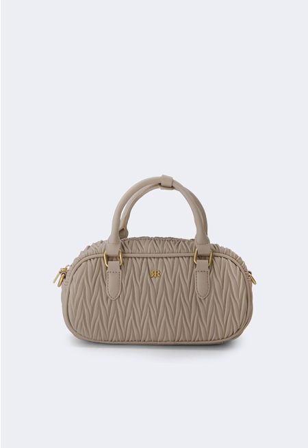 Textured Oval Handbag