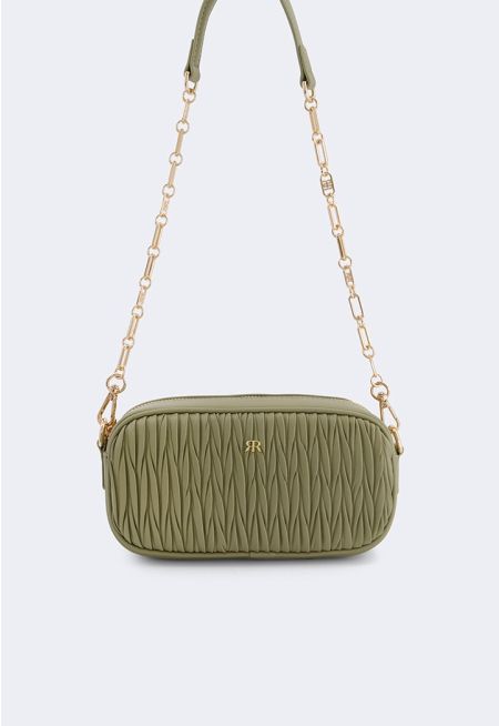 Textured Oval Handbag