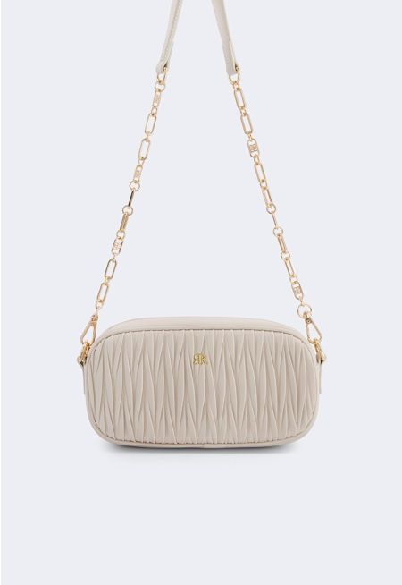 Textured Oval Handbag