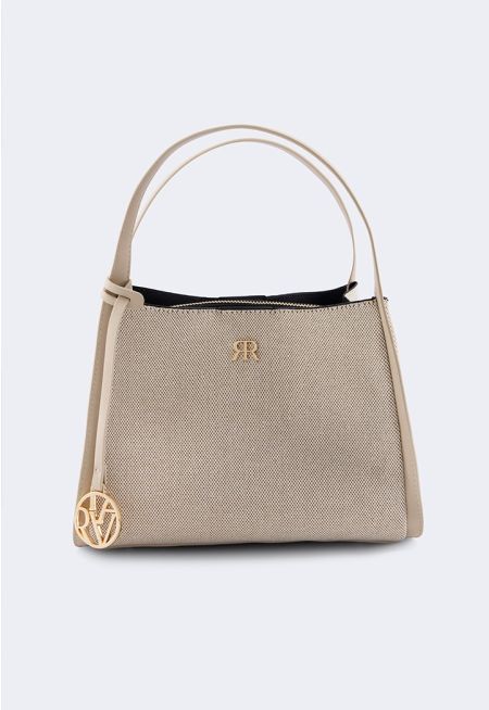 Contrast Canvas Handbag