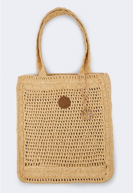 Woven Paper Tote Bag