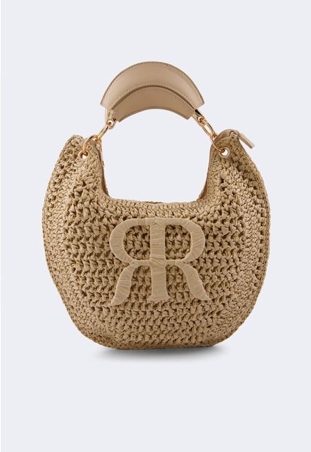 Monogram Straw HandBag
