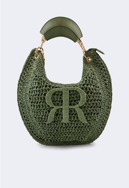 Monogram Straw HandBag