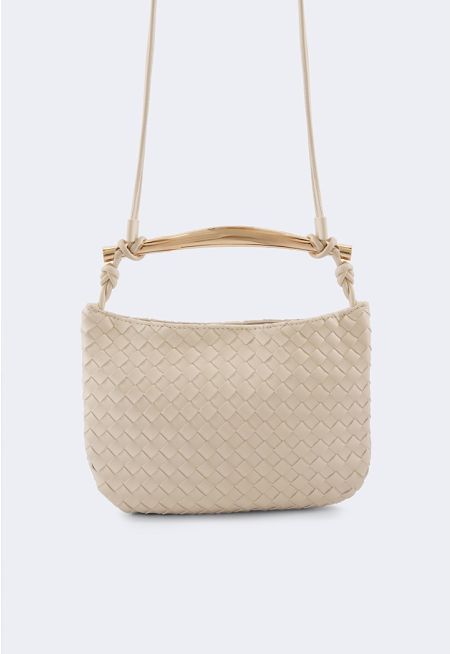 Solid Intricate Crossbody Bag