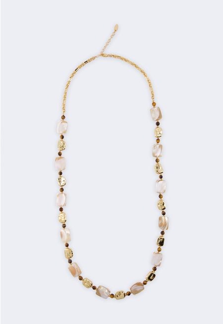 Embellished Mother of Pearls and Beaded Necklace