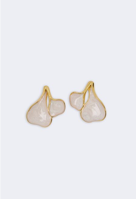 Metallic Mother Of Pearls Earrings