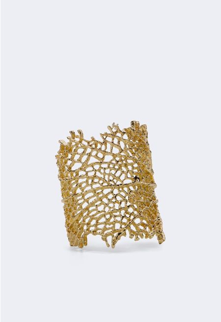Metallic Leaf Shape Bangle