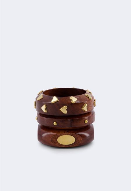 Wooden Bangle Set (Pcs)