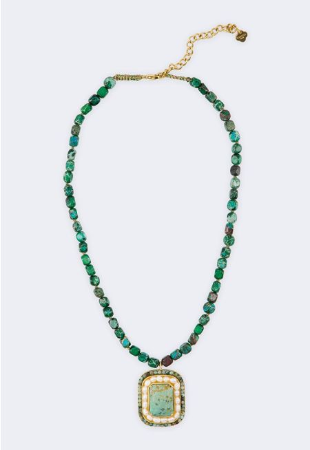 Statement Square Pendant Necklace