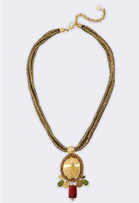 Ornate Lurex Necklace