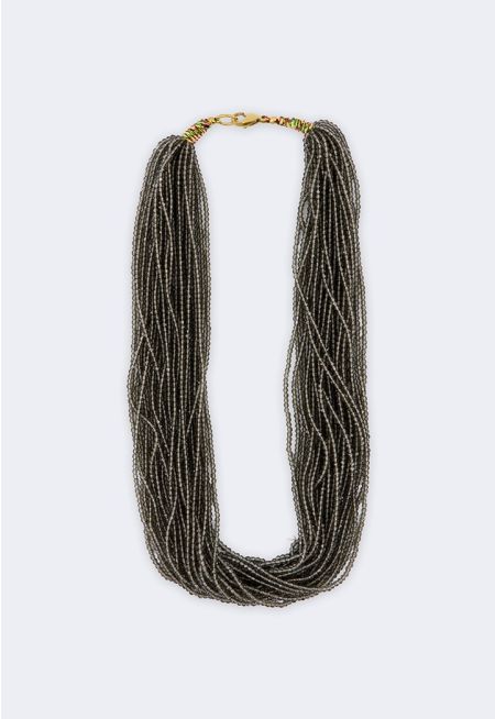 Multi-Strand Twisted Beaded Necklace