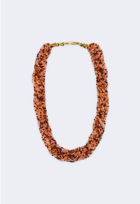 Multi-Strand Twisted Beaded Necklace